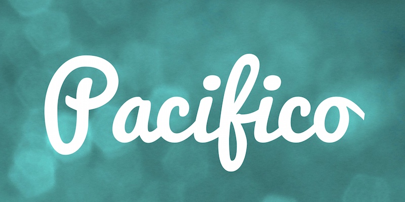 Pacifico script font